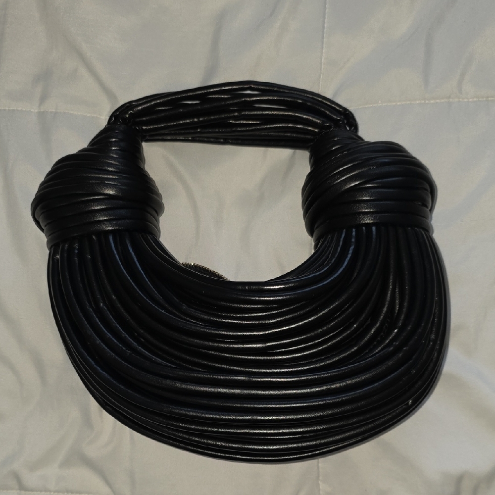 Black Pleated Handbag